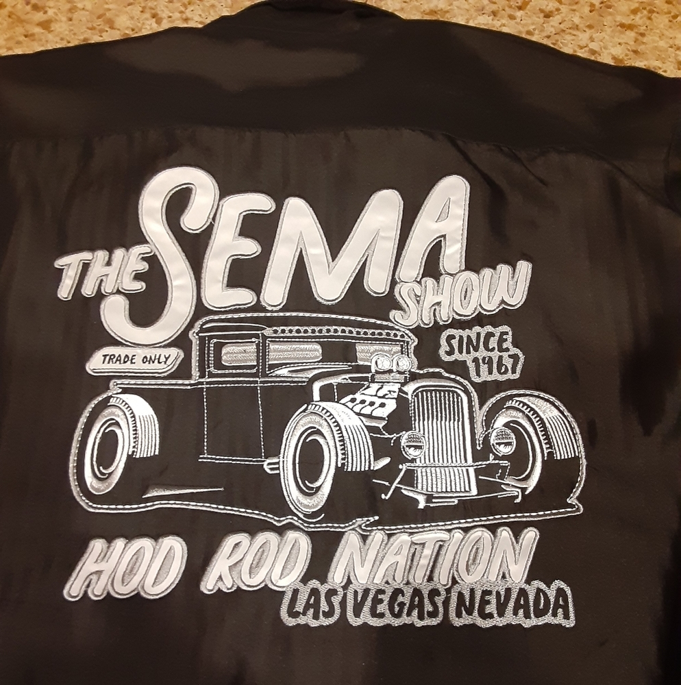 Men's sema hot rod casual button down shirt